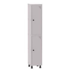 Imagem de Armário Guarda Volume Locker Roupeiro 1 Vão 2 Portas Aço GRP501/2 Cinz