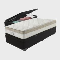 Imagem de Cama Box Baú com Colchão de Molas Ensacadas Pillow In Anjos King Best Solteiro 88cm Preto