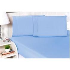 Imagem de Jogo de Lençol Casal Padrão 4 Peças  100% Algodão Percal 200 Fios Toque Macio