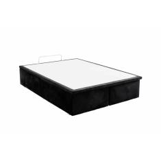 Imagem de Base de Cama Box Bau Light Camurca Preto Queen 158 cm (larg) - 52673