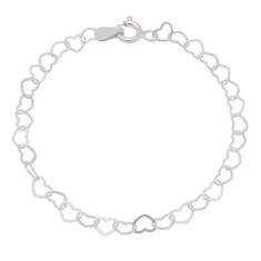 Imagem de Pulseira Infantil Menina Bebe Sem Nome Gravado Prata 925