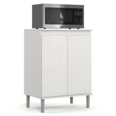 Imagem de Balcão De Cozinha Com Tampo 2 Portas 61cm Italy Branco - Ej Móveis - E