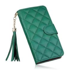 Imagem de Capa carteira de couro flip para iPhone 14 13 15 Pro Max 11 Xr Xs X Capa, HYL Verde, para iPhone 15Plus