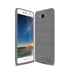 Imagem de Capa para Huawei Y6 2017, capa de material de fibra de carbono, suave antiderrapante, macia, anti-impressões digitais, capa totalmente protetora para Huawei Y6 2017