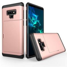 Imagem de Capa de telefone comercial para samsung galaxy note 9 8 s22 ultra s21 s20 s9 s8 plus capa suporte para slots de cartão para samsung s7 s6 s22 funda, ouro rosa, para galaxy s9 plus