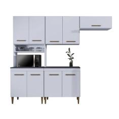 Imagem de Cozinha Modulada Atenas 9 Portas Kaiki Móveis Branco