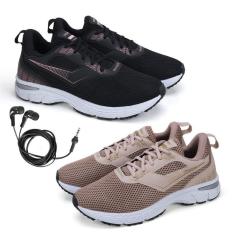 Imagem de Tênis Feminino Esporte Treino + Fone de Ouvido Kit 2-Feminino
