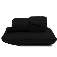 Imagem de Jogo Lençol Pratik Peletizado Solteiro 2 Peças Barato Preto - Casa Sho