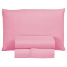 Imagem de Jogo Lençol Cama Box Solteiro 400 Fios 03 Peças Toque Aveludado Lindo 