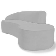 Imagem de Sofá Living 3 Lugares 210Cm Braço Esquerdo Mozart D06 Linho Cinza Escuro - Mpozenato