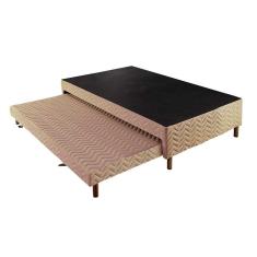 Imagem de Cama Box Base C-auxiliar Universal Com Auxiliar Sommier Rústico Bordado Clean (88x188x30) - Paropas