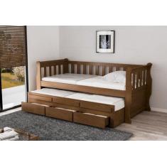 Imagem de Bicama Crystal 3 Gavetas Madeira Maciça cor Imbuia - BEDROOM