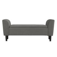 Imagem de Recamier Bau Malibu 1,60m Suede Cinza - Inova Decor