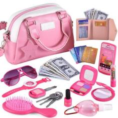 Imagem de Conjunto de bolsas FRIEET Play para meninas com maquiagem fingida 3-8Y