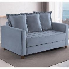 Imagem de Sofa Cama Rocca Colchao Casal Talento Móveis Cinza/Castanho