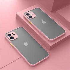 Imagem de Capa de telefone fosca transparente quadrada para iphone 12 11 13 pro max mini xs max xr x 8 7 plus se 2020 capa, cor rosa, para iphone 11 pro