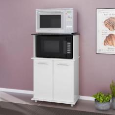 Imagem de Balcão De Cozinha Para Forno E Micro-Ondas Isis  2 Portas Branco Uv -