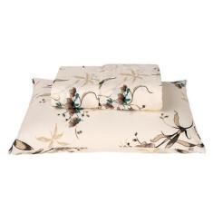 Imagem de Jogo De Lençol Solteiro 180 Fios Dia A Dia Palha Flor Tabaco Valle Enx