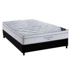 Imagem de Cama Box Casal: Colchão Molas Ortobom Superpocket Freedom +  Box Unive