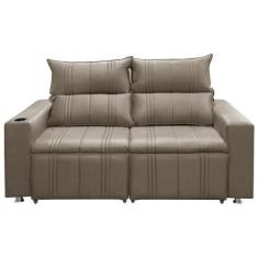 Imagem de Sofá Retrátil E Reclinável 2 Lugares Madri 1.60M Suede Bege Speciale H