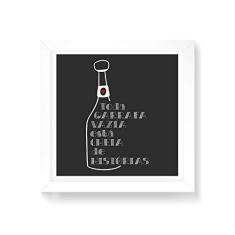 Imagem de Arte Maníacos Quadro Decorativo Garrafa Cheia de Histórias - 30x30cm (Moldura em laca )