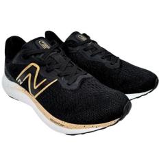 Imagem de Tênis New Balance Fresh Foam ArishiV4 Feminino Preto e Dourado