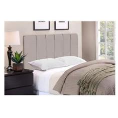 Imagem de Cabeceira de Cama Box Milão Casal 1,40 Suede Nude - Comprar Moveis Em Casa