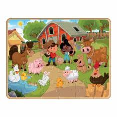 Imagem de Quebra Cabeca Madeira 30 Pecas Fazendinha Nig Brinquedos