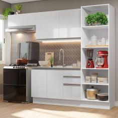 Imagem de Armário De Cozinha Completa 260cm Branco Brilho 04 Branco