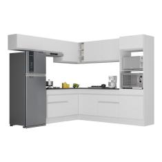 Imagem de Armário de Cozinha Completa de Canto com Rodapé Veneza Multimóveis V2105