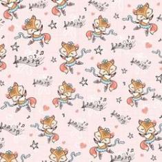 Imagem de Papel de Parede Bailarinas Raposinhas 57x270cm