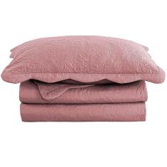 Imagem de Jogo de Cama Colcha King Fiore Rosa Escuro Microfibra 3 peças - Camesa