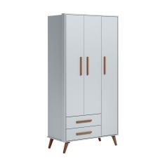 Imagem de Roupeiro Infantil Retrô 3 portas 2 Gavetas - Qmovi 