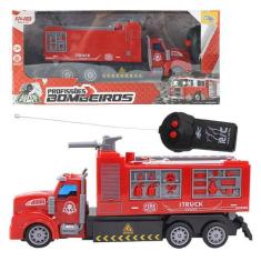Imagem de Carrinho Caminhão De Controle Remoto Bombeiro Brinquedo Infantil Crian