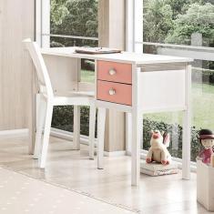 Imagem de Escrivaninha 120cm Infantil Club House Sweet Com 2 Gavetas Ma