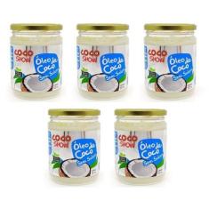 Imagem de Kit 5Uni Óleo De Coco Sem Sabor Coco Show 500Ml - Copra
