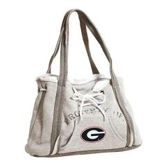 Imagem de Littlearth Bolsa feminina NCAA Georgia Bulldogs com capuz, cinza, 24 cm x 39 cm x 10 cm