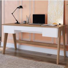 Imagem de Escrivaninha Trend Home Office com 3 Gavetas - Hanover/Off White