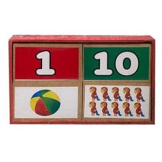 Imagem de Estojo Numerais E Quantidades Brinquedo Educativo Em Mdf - Tralala