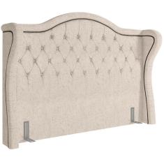 Imagem de Cabeceira Cama Box Casal King 195cm P05 Lisboa Bege Claro