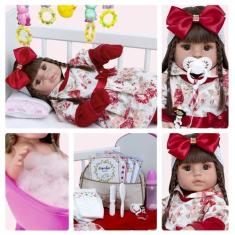 Imagem de Bebê Boneca Reborn Menina Cabelo Castanho Original E Itens - Cegonha R