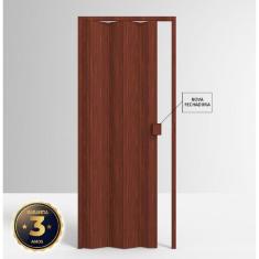 Imagem de Porta de PVC Sanfonada 210x72cm Permatti	Mogno Madeira Mogno Madeira