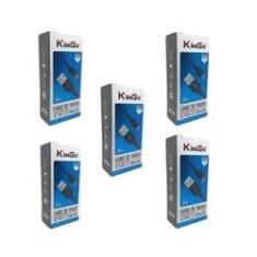 Imagem de Kit 5 Cabos USB V8 Kingo Preto 2m 2.1A para Galaxy J7 Pro
