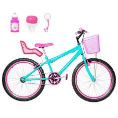 Imagem de Bicicleta Infantil Aro 24 Aero Verde Água E Pink
