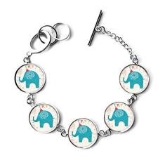 Imagem de DIYthinker Pulseira colorida com bandeira azul elefante chapéu vermelho joia