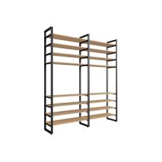 Imagem de guarda-roupa closet modulado industrial philly cedro 197 cm