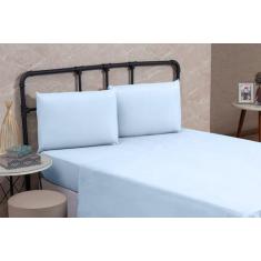 Imagem de Lençol Cama Solteiro 100% Algodão Sem Elástico Percal 200 Fios Hotel P
