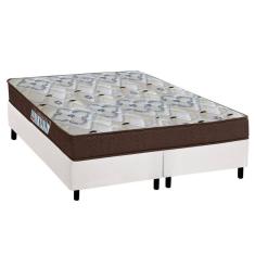 Imagem de Cama Box Queen: Colchão Ortopédico Ortobom D45/EP Fort Tech ISO 150 + Base CRC Courano White(158x198)