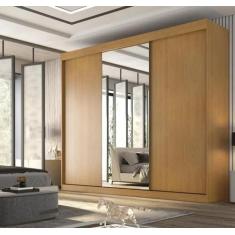 Imagem de Guarda Roupa Casal 3 Portas De Correr 6 Gavetas  Com Espelho 100% Mdf