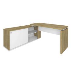 Imagem de Escrivaninha Smart 1 pt Olmo e Branca